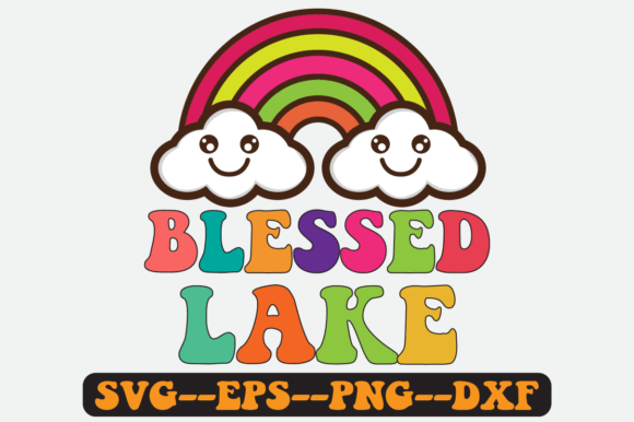 Blessed Lake Quote Retro SVG Graphics for Crafts