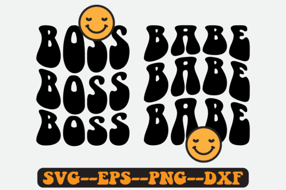 Boss Babe Quote Retro SVG Design for Crafts & Graphics