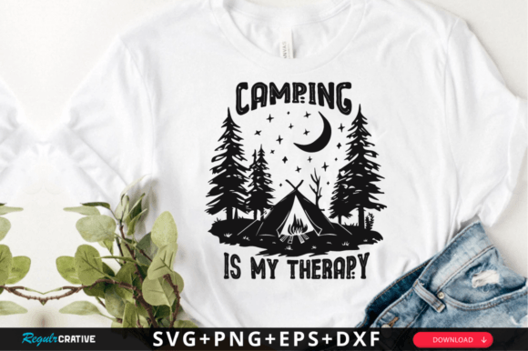 Camping is My Therapy SVG Design: Graphics & Crafts Review