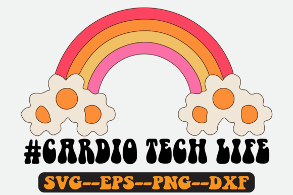 Cardio Tech Life Quote Retro SVG Graphics for Crafts