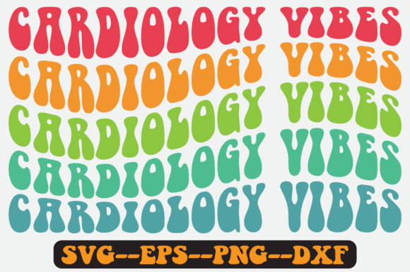 Cardiology Vibes Quote Retro SVG Graphics for Crafts