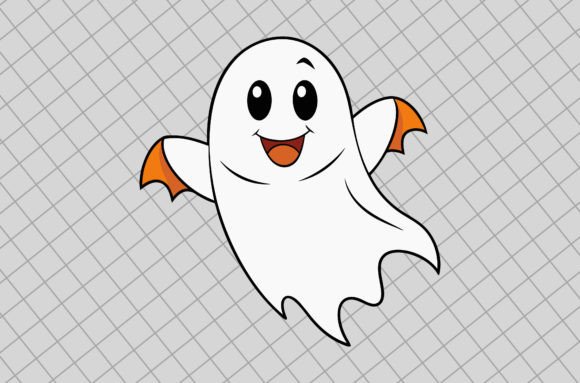 Halloween Cute Ghost Vector Illustration: Graphics for Crafts-Driven Brands