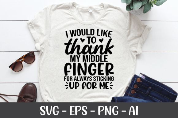 I Would Like to Thank My Middle Finger Graphics