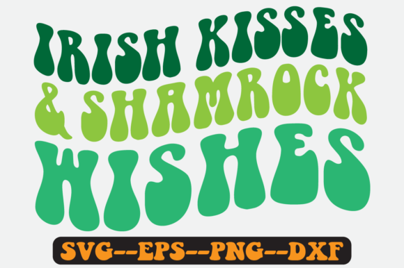 Irish Kisses Quote Retro SVG Design