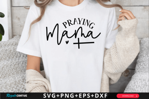 Praying Mama SVG Design for Crafts & Graphics